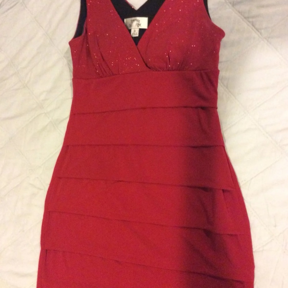 Red cocktail dress
